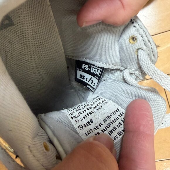 BAPE Black & White Star Sneakers Size Men's 5.5/ Women's 7.5 - Picture 12 of 12